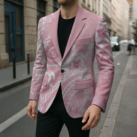 Aloha Hawaii Turtles Floral Blazer Pink Marbles Glaze