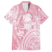 Aloha Hawaii Turtles Floral Hawaiian Shirt Pink Marbles Glaze LT7 Pink - Polynesian Pride