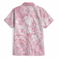 Aloha Hawaii Turtles Floral Hawaiian Shirt Pink Marbles Glaze LT7 - Polynesian Pride