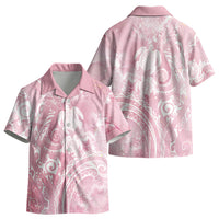 Aloha Hawaii Turtles Floral Kid Hawaiian Shirt Pink Marbles Glaze LT7 - Polynesian Pride