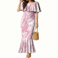Aloha Hawaii Turtles Floral Mermaid Dress Pink Marbles Glaze LT7 Women Pink - Polynesian Pride