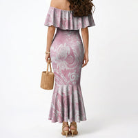 Aloha Hawaii Turtles Floral Mermaid Dress Pink Marbles Glaze LT7 - Polynesian Pride