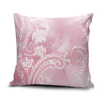 Aloha Hawaii Turtles Floral Pillow Cover Pink Marbles Glaze