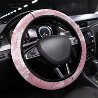 Aloha Hawaii Turtles Floral Steering Wheel Cover Pink Marbles Glaze