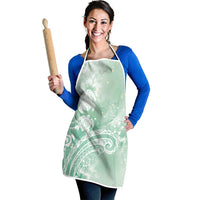 Aloha Hawaii Turtles Floral Apron Seafoam Marbles Glaze