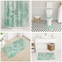 Aloha Hawaii Turtles Floral Bathroom Set Seafoam Marbles Glaze