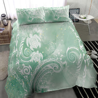 Aloha Hawaii Turtles Floral Bedding Set Seafoam Marbles Glaze
