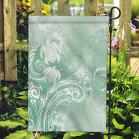 Aloha Hawaii Turtles Floral Garden Flag Seafoam Marbles Glaze