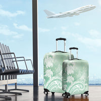 Aloha Hawaii Turtles Floral Luggage Cover Seafoam Marbles Glaze