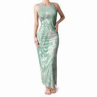 Aloha Hawaii Turtles Floral Tank Maxi Dress Seafoam Marbles Glaze LT7 Women Seafoam - Polynesian Pride