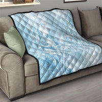Aloha Hawaii Turtles Floral Quilt Aqua Marbles Glaze