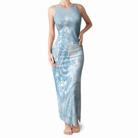 Aloha Hawaii Turtles Floral Tank Maxi Dress Aqua Marbles Glaze LT7 Women Aqua - Polynesian Pride