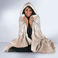 Aloha Hawaii Turtles Floral Hooded Blanket Taupe Marbles Glaze