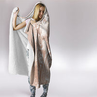 Aloha Hawaii Turtles Floral Hooded Blanket Taupe Marbles Glaze