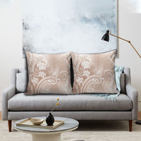 Aloha Hawaii Turtles Floral Pillow Cover Taupe Marbles Glaze