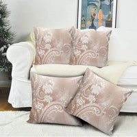 Aloha Hawaii Turtles Floral Pillow Cover Taupe Marbles Glaze
