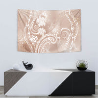 Aloha Hawaii Turtles Floral Tapestry Taupe Marbles Glaze