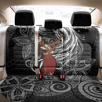 Tahiti Islands Polynesian Plumeria Back Car Seat Cover Tahitian Vahine 'Ote'a - Black