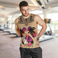 Polynesian Men Tank Top Dog Lover With German Shepherd - Sunset At The Beach LT7 - Polynesian Pride