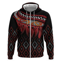 Aotearoa Maori Ngapuhi Iwi Hoodie Korowai Tukutuku Kaokao Motifs