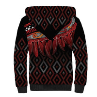 Aotearoa Maori Ngapuhi Iwi Sherpa Hoodie Korowai Tukutuku Kaokao Motifs