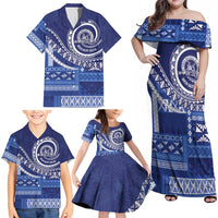 Queen Salote College 100th Anniversary Family Matching Off Shoulder Maxi Dress and Hawaiian Shirt QSC Royal Girls - Polynesian Pride