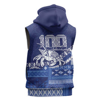 Queen Salote College 100th Anniversary Sleeveless Zip Hoodie QSC Royal Girls - Polynesian Pride