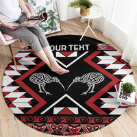 Personalised Taniko Motifs Aotearoa Round Carpet Waitangi Kowhaiwhai Kiwi LT7 - Polynesian Pride