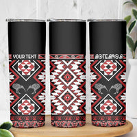 Personalised Taniko Motifs Aotearoa Skinny Tumbler Waitangi Kowhaiwhai Kiwi