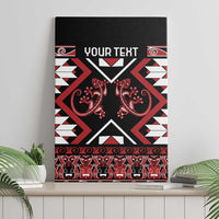 Personalised Aotearoa Waitangi Canvas Wall Art Taniko Motifs - Mania Gecko