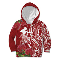 Personalised Hawaii Wahine Kid Hoodie Women's Day Ohia Lehua LT7 Hoodie Red - Polynesian Pride