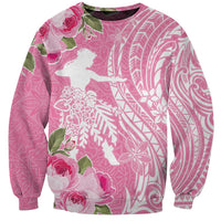 Personalised Hawaii Wahine Sweatshirt Women's Day Maui Lokelani Roses LT7 Unisex Pink - Polynesian Pride
