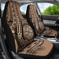 Tonga Ngatu Car Seat Cover Vintage Brown Manulua Motifs