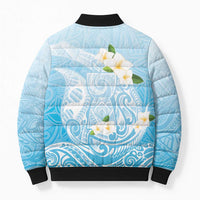 Guam Fishhook Mix Guasali Flowers Bomber Puffer Jacket Dreaming Turquoise