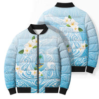 Guam Fishhook Mix Guasali Flowers Bomber Puffer Jacket Dreaming Turquoise