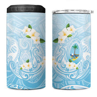 Guam Fishhook Mix Guasali Flowers 4 in 1 Can Cooler Tumbler Dreaming Turquoise
