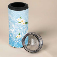 Guam Fishhook Mix Guasali Flowers 4 in 1 Can Cooler Tumbler Dreaming Turquoise