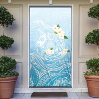 Guam Fishhook Mix Guasali Flowers Door Cover Dreaming Turquoise