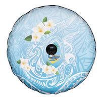Guam Fishhook Mix Guasali Flowers Spare Tire Cover Dreaming Turquoise