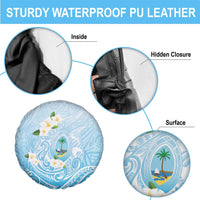 Guam Fishhook Mix Guasali Flowers Spare Tire Cover Dreaming Turquoise