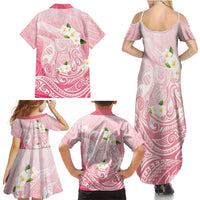 Guam Fishhook Mix Guasali Flowers Family Matching Summer Maxi Dress and Hawaiian Shirt Dreaming Coral