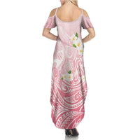 Guam Fishhook Mix Guasali Flowers Family Matching Summer Maxi Dress and Hawaiian Shirt Dreaming Coral