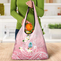 Guam Fishhook Mix Guasali Flowers Grocery Bag Dreaming Coral LT7 - Polynesian Pride