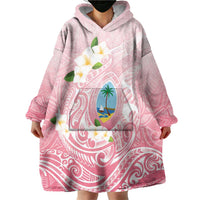 Guam Fishhook Mix Guasali Flowers Wearable Blanket Hoodie Dreaming Coral LT7 - Polynesian Pride