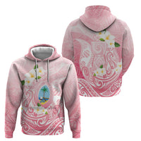 Guam Fishhook Mix Guasali Flowers Zip Hoodie Dreaming Coral LT7 - Polynesian Pride