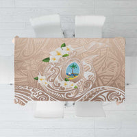 Guam Fishhook Mix Guasali Flowers Tablecloth Dreaming Hazel LT7 Beige - Polynesian Pride