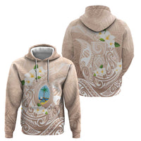 Guam Fishhook Mix Guasali Flowers Zip Hoodie Dreaming Hazel LT7 - Polynesian Pride