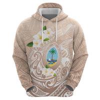 Guam Fishhook Mix Guasali Flowers Zip Hoodie Dreaming Hazel LT7 - Polynesian Pride