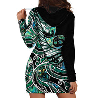 Maori Matariki - Manaia Hoodie Dress Emerald Paua Shell LT7 - Polynesian Pride