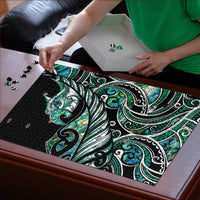 Maori Matariki - Manaia Puzzle Emerald Paua Shell
